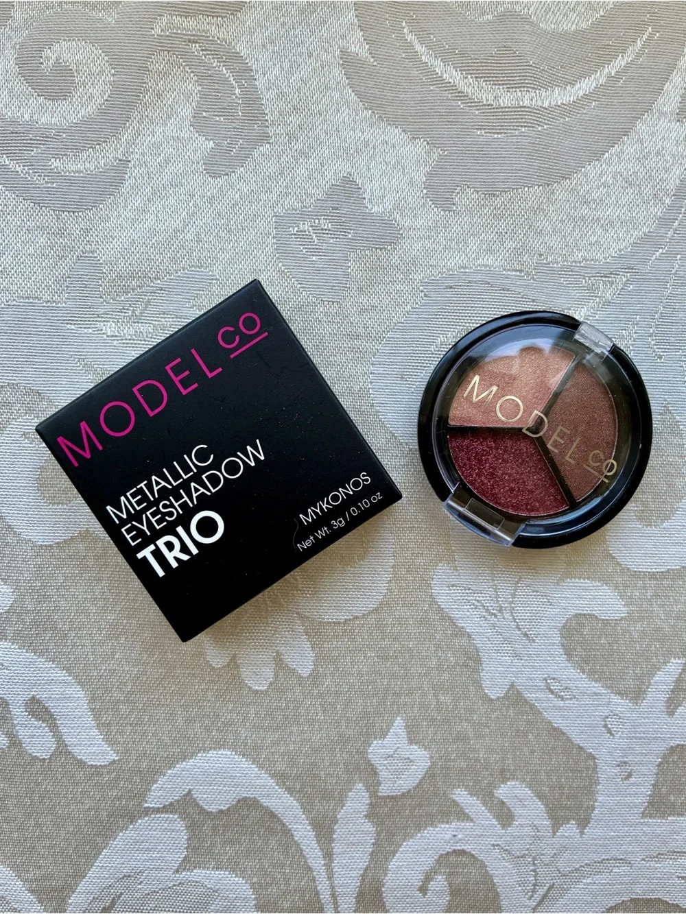 NIB ModelCo Metallic Eyeshadow Trio in Mykonos Full Size